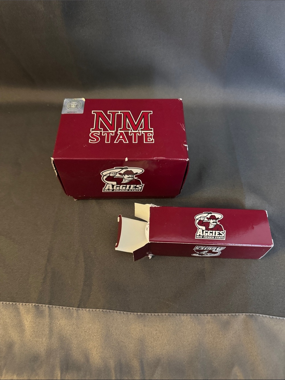 Vintage NM State Aggies Branded Golf ball Box